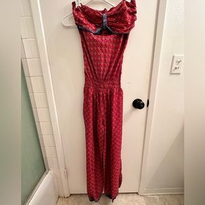 Allen Simplement strapless long pant romper S/M